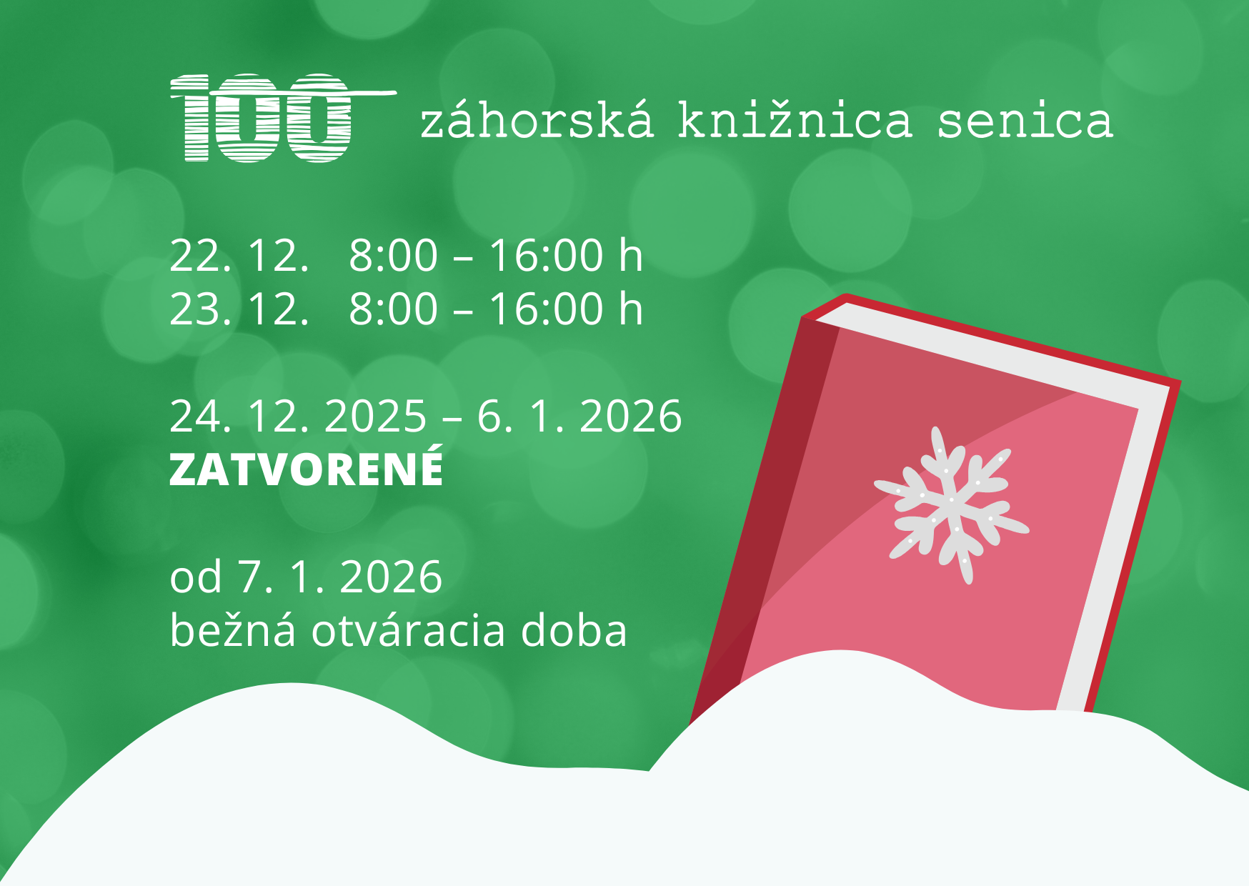 Otváracia doba počas sviatkov